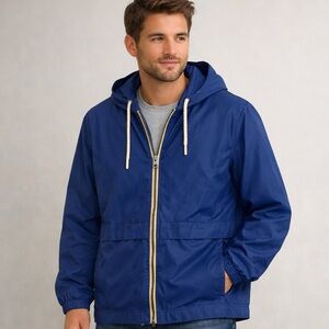 Weatherproof Blue Hooded Men's Raincoat
